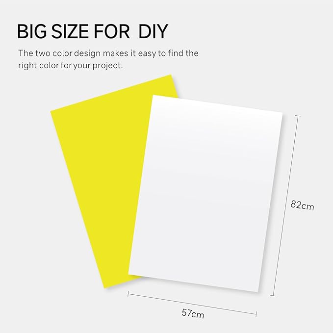 Kearing Dressmakers Tracing Paper Yellow/White Large Sized 82x57cm(32" x 22") Tracing Paper for Sewing, Fashion Design, Embroidery Tracing