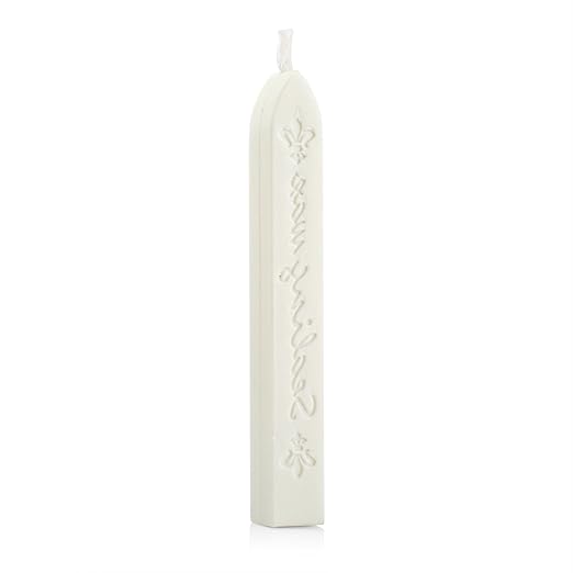 Mceal Sealing Wax Stick with Wick Flower De Luce of France Retro 10 Pieces Pack(Off White)
