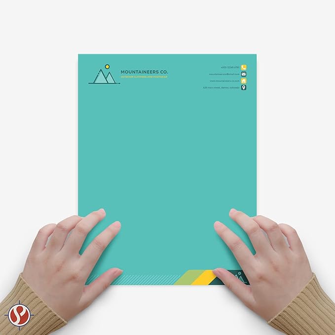 8.5 x 11" Sea Blue Color Paper Smooth, for School, Office & Home Supplies, Holiday Crafting, Arts & Crafts | Acid & Lignin Free | Regular 20lb Paper - 100 Sheets