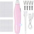 AFMAT EE04PK Electric Eraser, with 140 Eraser Refills, Rechargeable Pencil Erasers for Artists, Electric Erasers for Drafting, Drawing, Painting, Sketching, Architectural Plans, Detailer Tool-Pink