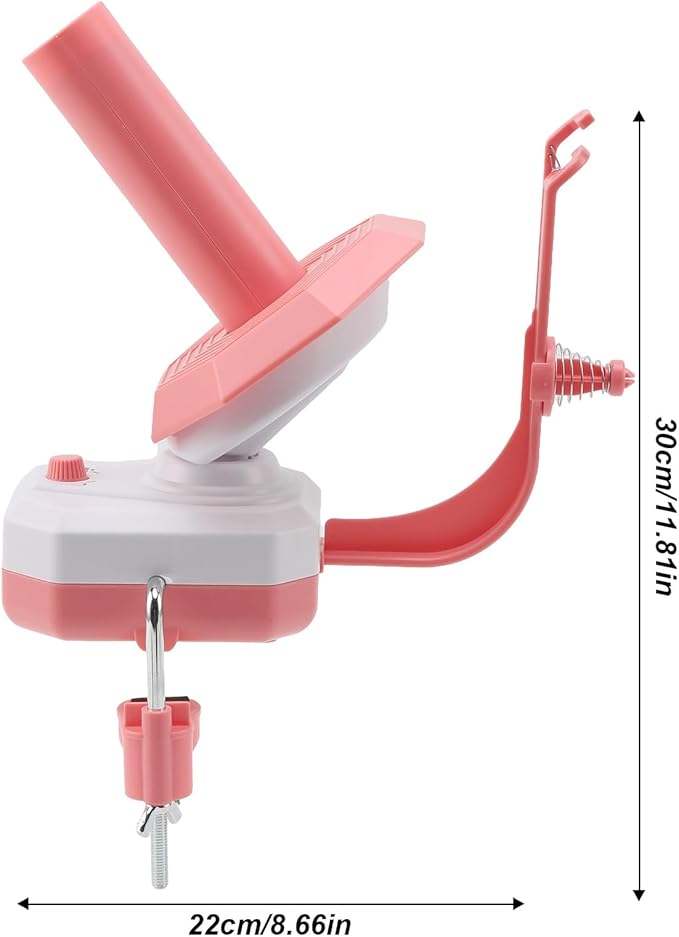 Zjyufy Yarn Winder Electric Yarn Ball Winder for Crocheting, 10oz Large Automatic Yarn Spinner Yarn Cake Winder with Stepless Speed Strong Tension, Pink