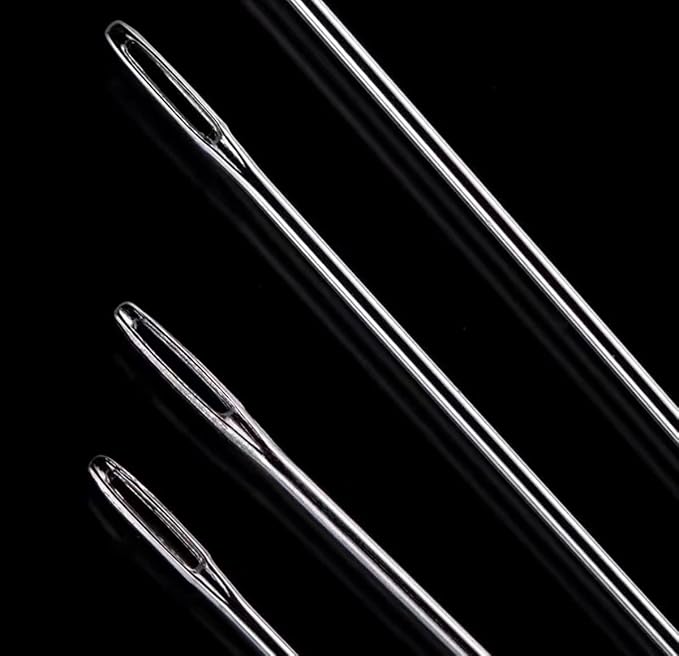 Marcobrothers 6" Professional Upholstery Large Eye Long Needle Easy to Thread,Used for Furniture Weaving Leather Hand Sewing. (6 inch)