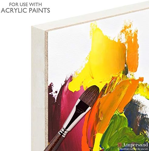 Ampersand Art Supply Wood Gesso Art Painting Panel: Canvas Texture, 3/4 Inch Cradle, 8" x 8"