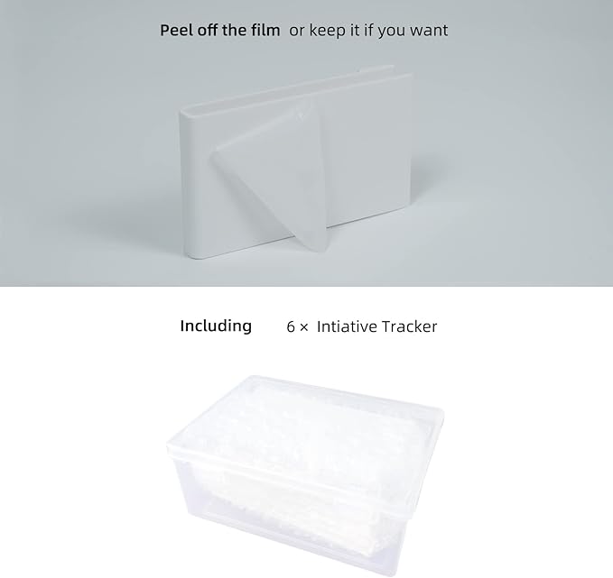 Acrylic Erasable Screen Top Initiative Trackers 6PCS for DND, Other Tabletop RPG (White 6pcs)