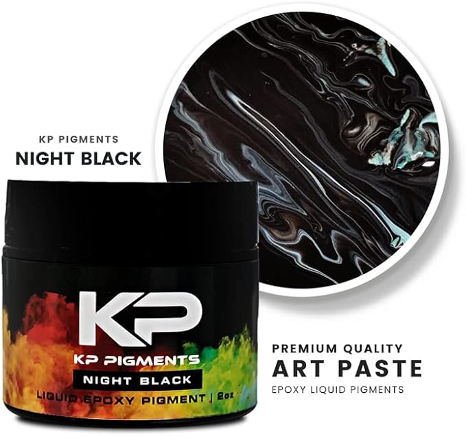 Epoxy Pigment Paste for Epoxy Resin, Tint/Pigment Paste with Spoon for Arts and Crafts, Jewelry, Resin Woodworking and More! (Night Black)
