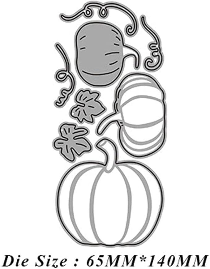 Lapoo Halloween Metal Cutting Die for Scrapbooking, 3D Backgrounds Frame New Cutting Dies DIY Album Card Making Decor Paper Metal Die Cuts Party Wedding Decorations (Halloween Pumpkin 5.6 x 2.6 in)