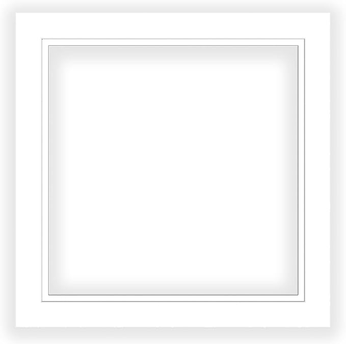 12x12 Mat for 8x8 Photo - Precut White on White Double Mat Picture Matboard for Frames Measuring 12 x 12 Inches - Bevel Cut Matte to Display Art Measuring 8 x 8 Inches - Acid Free ONE MAT