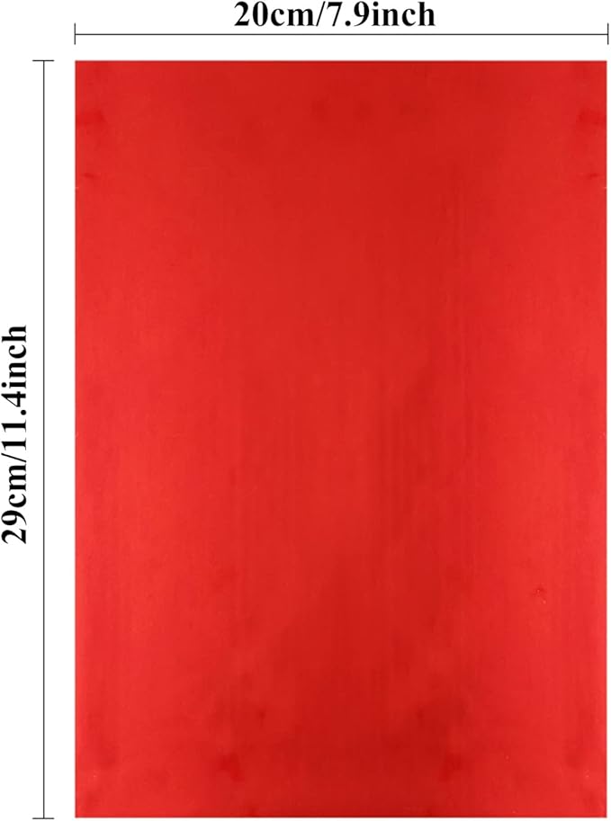 Briartw 20x29cm Hot Foil Paper 50 Sheets Pack Toner Reactive Foil Hot Stamping Foil Paper by Laser Printer and Laminator for Scrapbooking Craft Cardmaking DIY Album (Red, 100 Sheets)