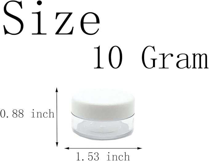 30 Pcs Sample Containers, 10 Gram Mini Sample Jars for Cosmetic, Eye shadow, Multi color Lid