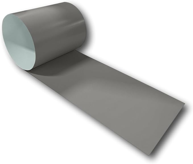 Eagle 1: 24 Gauge KYNAR 500 Sheet Metal Flashing Rolls-10 FT Long-Heavy Duty Pre-Finished Rolls-Commercial Grade-Roofing Flashing, Fascia Cover, Coping Cap-Multiple Sizes (6" x 10 FT, Slate Gray)