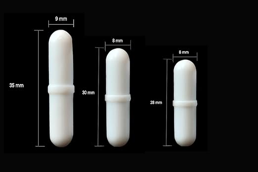 PTFE Magnetic Stirrer Mixer Stir Bar Spinbar Stirring (35mm, 30mm, 28mm, 25mm, 20mm, 12mm, 10mm)