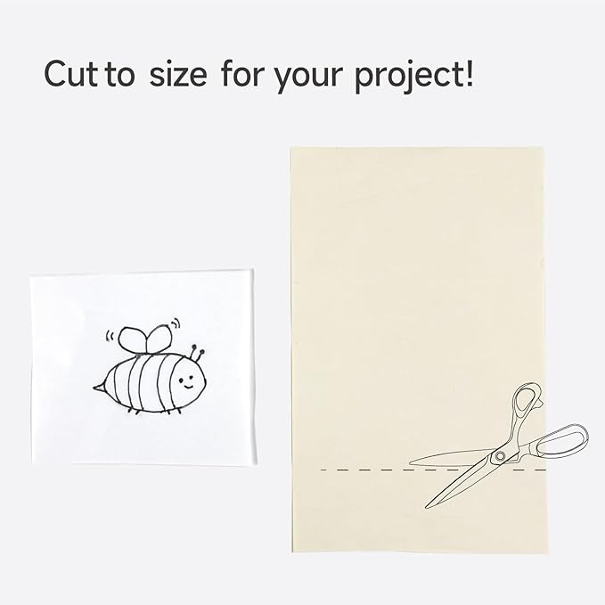 Kearing Dressmakers Tracing Paper Yellow/White Large Sized 82x57cm(32" x 22") Tracing Paper for Sewing, Fashion Design, Embroidery Tracing