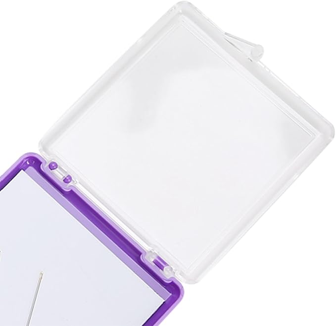 Kodrily 2Pcs Magnetic Needle Case Set, Magnetic Needle Holder with 4 Pins, 2.8x3 in Sewing Needle Case, Sewing Needle Holder, Needle Organizer for Cross Stitch Sewing Knitting