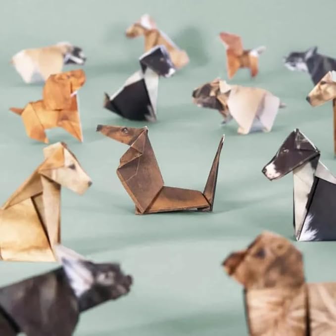 Paper Cat, Paper Cat Origami,50 DIY Origami Foldable Cute Cat Figurines Fun Craft Activity, Desktop Decor, and Gifts for Cat Lovers
