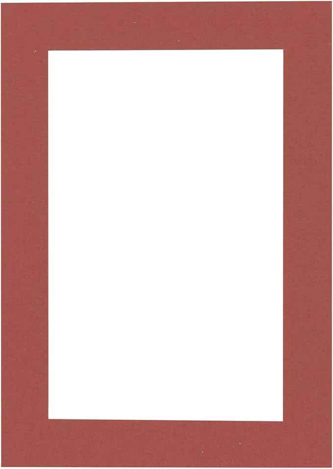 Poster Palooza 11x14 Mat Bevel Cut for 8.5x11 Photos - Acid Free Brick Red Precut Matboard - For Pictures, Photos, Framing - 4-ply Thickness