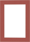 Poster Palooza 8.5x11 Mat Bevel Cut for 7x9 Photos - Acid Free Brick Red Precut Matboard - For Pictures, Photos, Framing - 4-ply Thickness