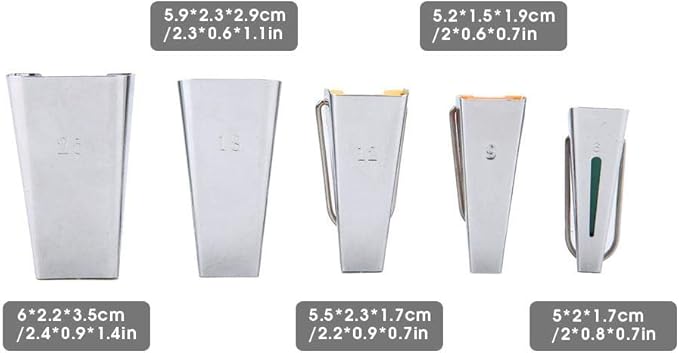 5pcs Bias Tape Makers Set Fabric Tape Maker Tool Set DIY Sewing Quilting Bias Binding Maker 6MM/9MM/12MM/18MM/25MM