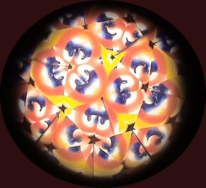 RII Marble Scope Kaleidoscope | Exquisite Etched Brass Design with Interchangeable Marbles | First Surface Mirrors for Clear Patterns | Includes Hardwood Stand | Ideal Antique Nautical Vintage Gift