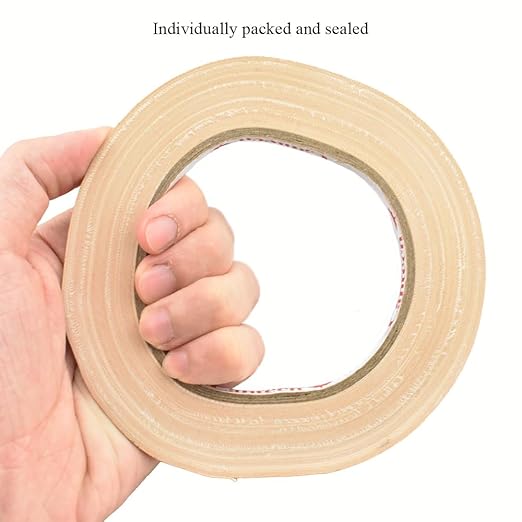 HAHIYO Light Brown 0.25Inch Wide Floral Tape, Waterproof Florist Tape Flower Wrap Adhesive Waterproof Decorative Tape for Bouquet Stem Wrapping Flower Arranging Craft, 2Rolls 200Feet/66Yard Total