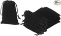 HRX Package 20pcs Velvet Drawstring Bags, 5x7 inches Velvet Pouches for Jewelry Gift Packaging (Black)