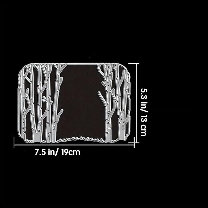 Lapoo Flowers Metal Cutting Die for Scrapbooking - Durable, Cut Stencils for DIY Scrapbook Photo Album Decorative Paper Card, Card Making Supplies, Embossing (Winter Tree Trunk 4.7 x 3.3 in)