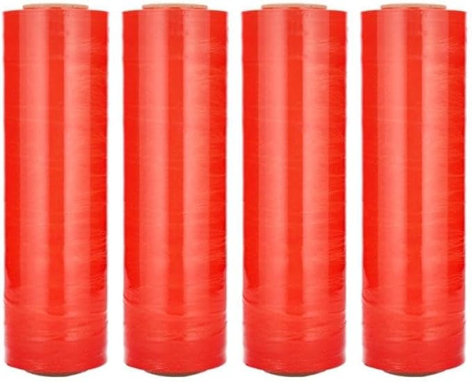 PSBM Orange Stretch Wrap, 15 Inch x 1476 Feet, 72 Pack, Tinted Pre-Stretched Shrink Wrap Film for Moving, Packaging, Pallet Wrapping