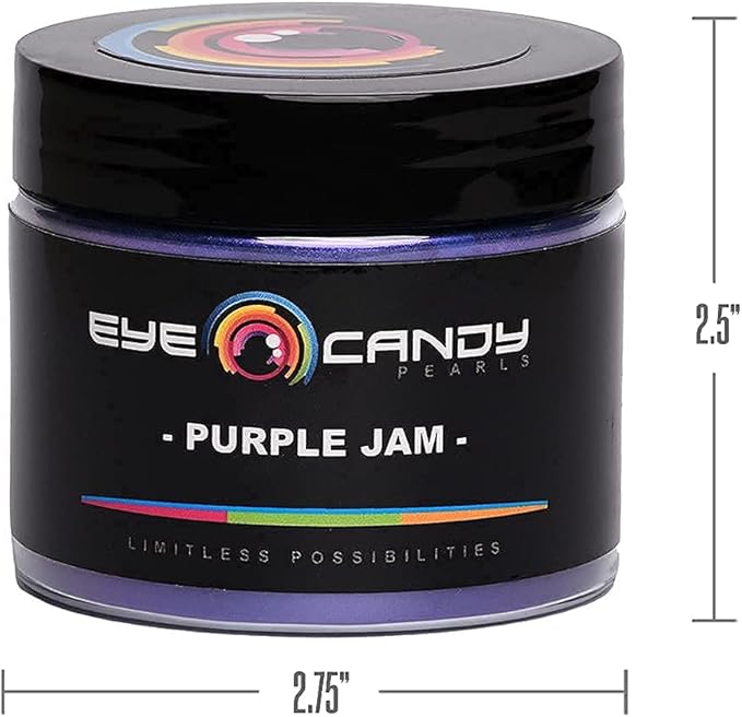Eye Candy Pigments Premium Purple Mica Powder - Purple Jam (50gr) - for Epoxy, Resin, Soap, Paint, Woodworking, Acrylic Pouring, Bath Bombs, Fishing Lures - DIY Arts and Crafts Additive