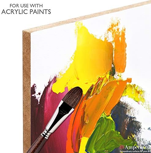 Ampersand Art Supply Wood Gesso Art Painting Panel: Canvas Texture, 3/8 Inch Depth, 8" x 8"