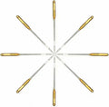 10 Pcs Sewing Machine Needles,Big Eye Universal Sewing Machine Home Sewing Macine Size 16 Sewing Notions and Supplies, Universal Sewing Machine Needles (Golden)