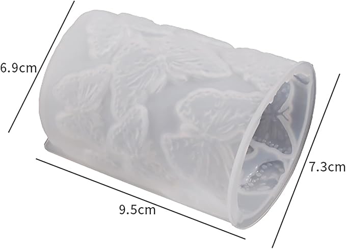 Cylinder Molds Silicone Wave Spiral Candle Mold - Silicone Resin Casting Molds for Candle & Resin & Soap Craft Supplies (cr-Petal-x5)