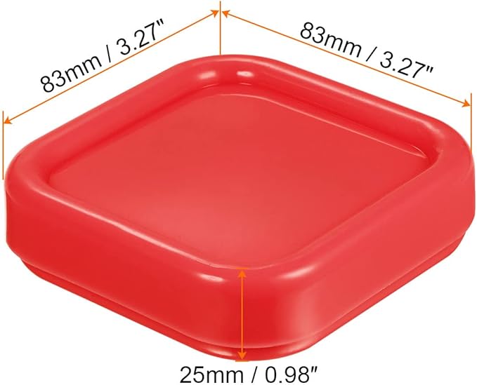 HARFINGTON Magnetic Pin Cushion Square Plastic Magnetic Sewing Pin Holder Storage Case Needle Cushion Tool for Sewing DIY Projects, Red