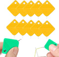 Automatic Needle Threaders for Hand Sewing, 2025 Upgrade Embroidery Floss, Sewing Machine Needle Threader, Sewing Supplies Tool, Fits All Needle Sizes (10, Yellow)
