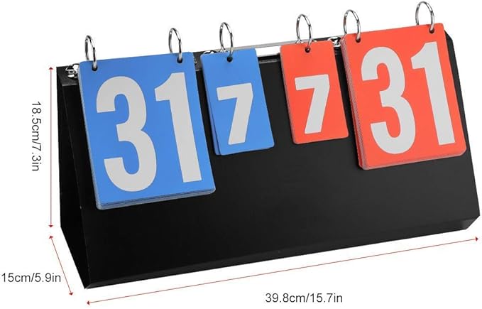 Portable Table Top Scoreboard Flipper, Multi Sports Score Flip Scoreboard Score Keeper