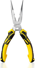BOOSDEN® 8 inch Needle Nose Pliers with Side Cutters, Precision Long Nose Pliers with Wire Cutters, Professional Needle Nose Spring Loaded Pliers, Used for Cutting Clamping Pinching Jewelry Making