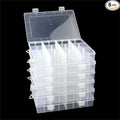 6 Pack Organizer Box with Parkical Adjustable Dividers, 12 Grids Plastic Storage Container for Jewelry, Craft DIY, Bead Organizer, Sewing, Dip Powder, Hair Accessories