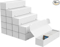 Trading Card Storage Box, 15-Pack 1100 Count White Corrugated Cardboard Bulk Sports Storage Box for TCG/Magic/Mtg Basketball Cards, Collectible Trading Cards