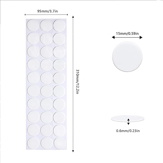 Adhesive Stick dots Two-Sided Sided Mounting Putty Stick Tack for Wall Hanging Crafts Balloons Festival Party Decorations,Clean Removable(0.59"*0.59"-400)