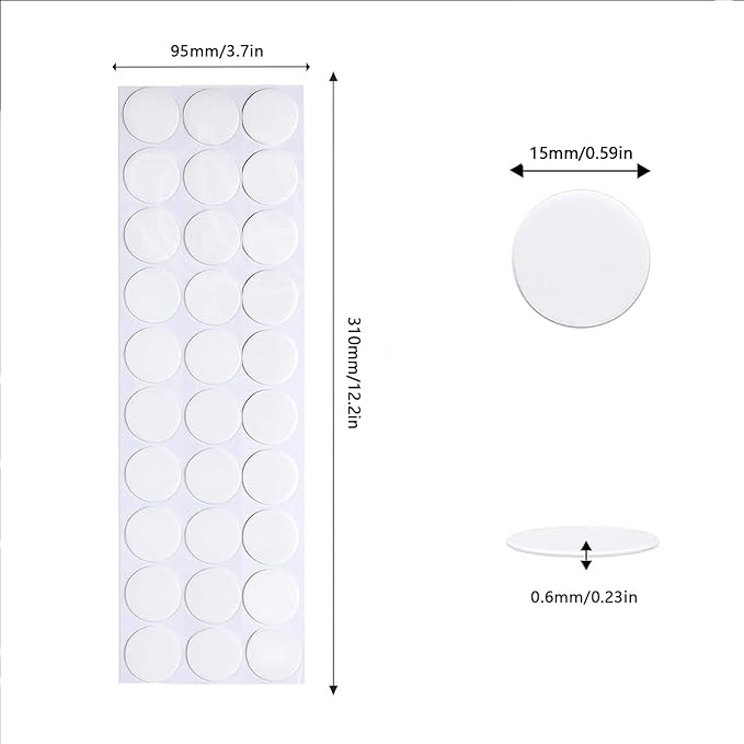 Adhesive Stick dots Two-Sided Sided Mounting Putty Stick Tack for Wall Hanging Crafts Balloons Festival Party Decorations,Clean Removable(0.59"*0.59"-250)