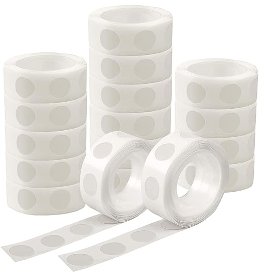 UPINS 800 Pcs Point Dots Balloon Glue Removable Adhesive Point Tape, 8 Rolls Double Sided Dots Stickers for Craft Wedding Decoration