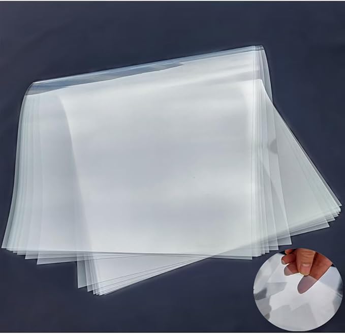 Transparent Blank Mylar Stencil Sheets for Cutting, Gift, 12" x 12" 6 mil/0.15mm Thick 15 Sheets.Acetate Template Material, Craft Plastic Sheets (12×12” /6 mil)