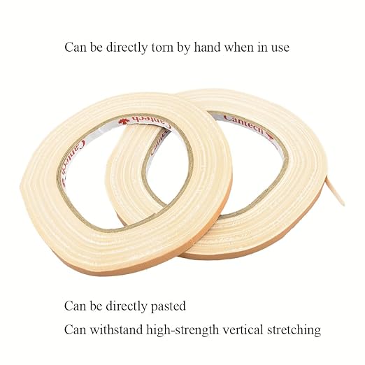 HAHIYO Light Brown 0.25Inch Wide Floral Tape, Waterproof Florist Tape Flower Wrap Adhesive Waterproof Decorative Tape for Bouquet Stem Wrapping Flower Arranging Craft, 2Rolls 200Feet/66Yard Total