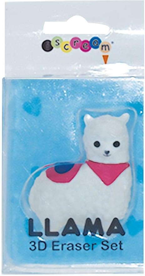 iscream Mini Llama 2-Piece 3D Eraser in Box