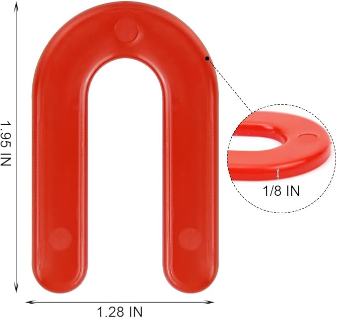 DGSL Tile Leveling System Tile Spacers 1/8 Inch, 1000 pieces Horseshoe Shim U Shape Plastic Tile Leveling Clips for Various Types of Tile Leveling (Red)