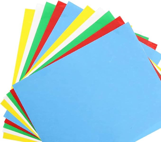 10 Pcs Transfer Paper, Carbon Transfer Paper 11x9Inch, Carbon Water-Soluble Tracing Paper Transfer Pattern on Cross Stitch Cloth, Canvas, Wood for Home Sewing(Blue, White, Green, Red, Yellow)