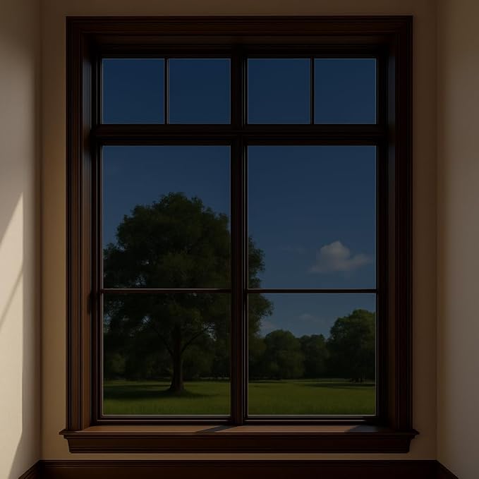 Rockrose Professional Window Tint for Home – One Way Privacy Window Film for Home Offices Heat Blocker Reflective Adhesive Mirror Tint with 99% UV Block – Black-Silver 36 in x 15FT