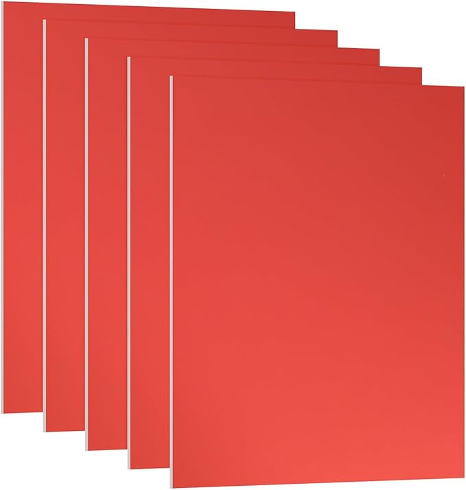 PATIKIL 3.3x2.1x1/32inch Anodized Aluminum Sheet, 5Pcs Metal Rectangle Aluminum Plate 0.8mm Thick Engraving Blanks for Laser Engraving DIY Decorative Crafting Home Decoration, Red