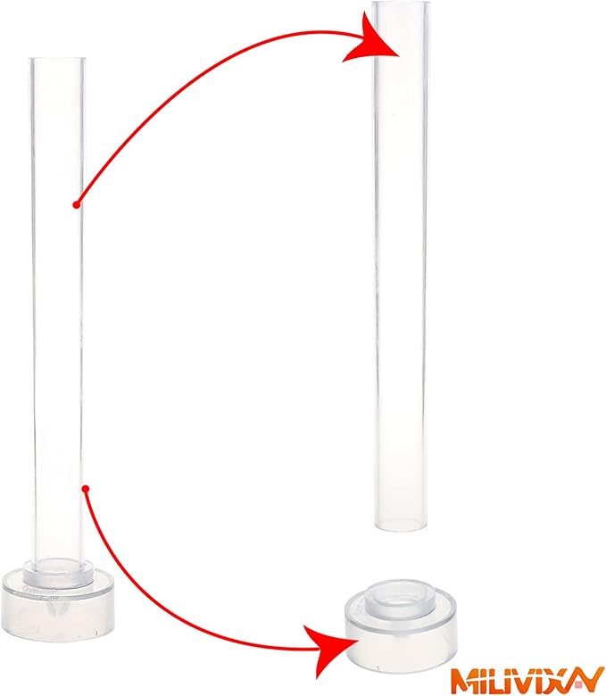 MILIVIXAY 2PCS Taper Candle Molds - Pillar Candle Molds - Perfect for Making Emergency Candles, Chime Candles, Table Candles-Including 60 Ft Wicks, 50 Stickers,1pc Wire and 2pc Wick Clips.