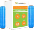 PSBM Blue Stretch Wrap, 15 Inch x 1476 Feet, 72 Pack, Tinted Pre-Stretched Shrink Wrap Film for Moving, Packaging, Pallet Wrapping