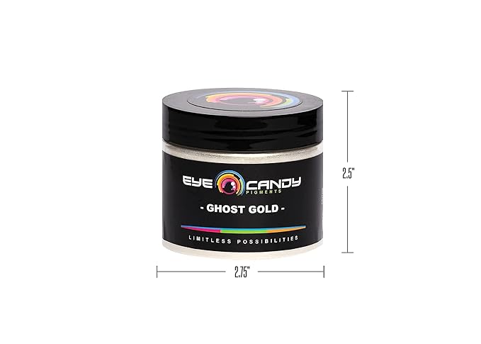 Mica Powder Pigment “Ghost Gold White” (50g) Multipurpose DIY Arts and Crafts Additive | Woodworking, Natural Bath Bombs, Resin, Paint, Epoxy, Soap, Nail Polish, Lip Balm