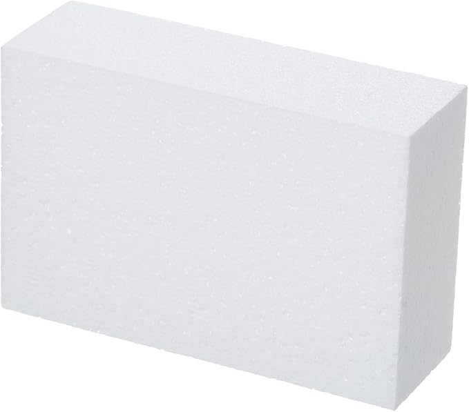 Crafare 8 Pack Craft Foam Blocks 6X4X2in Polystyrene Brick Rectangle for Arts School Projects Sculptures Floral Arrangements Modeling and Centerpieces